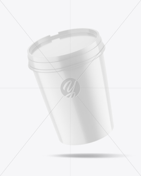 Glossy Ice Cream Cup Mockup