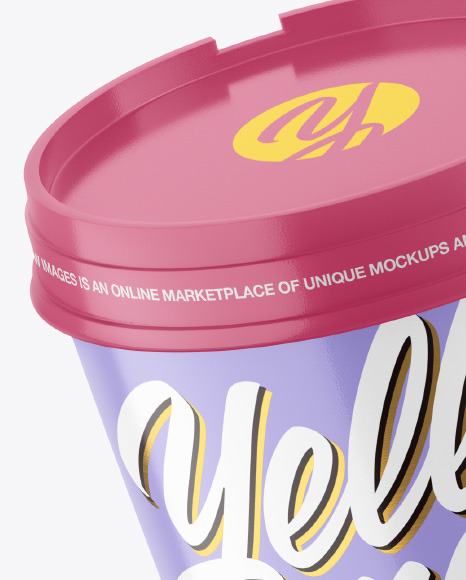 Glossy Ice Cream Cup Mockup