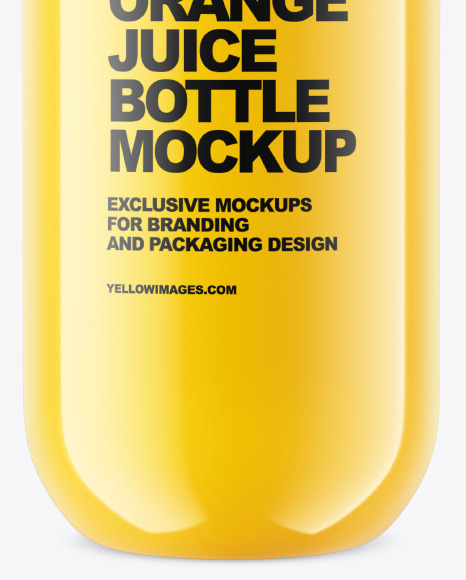 400 ml Orange Juice Bottle Mockup