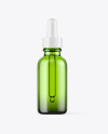 Green Glass Dropper Bottle Mockup