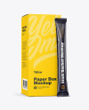 Glossy Stick Sachet w/ Paper Box Mockup