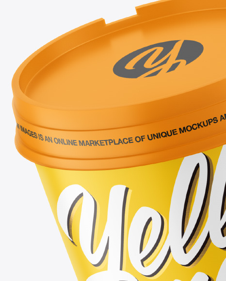 Matte Ice Cream Cup Mockup