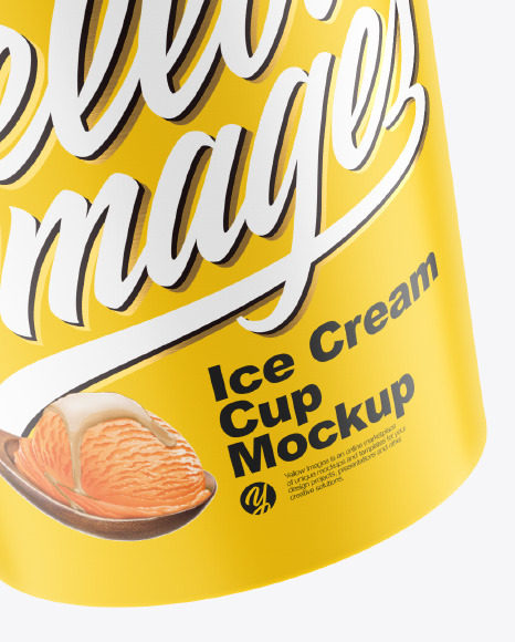 Matte Ice Cream Cup Mockup