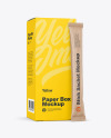 Kraft Stick Sachet w/ Paper Box Mockup