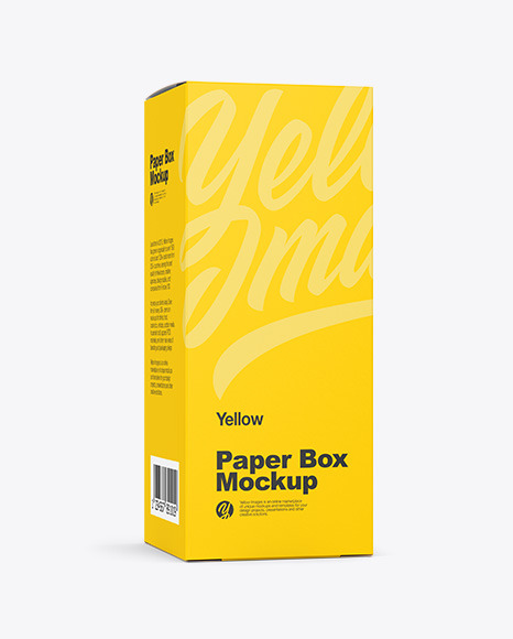 Kraft Stick Sachet w/ Paper Box Mockup