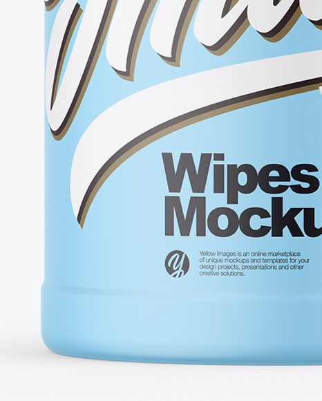 Matte Wipes Jar Mockup