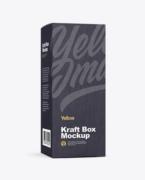 Metallic Stick Sachet w/ Kraft Box Mockup