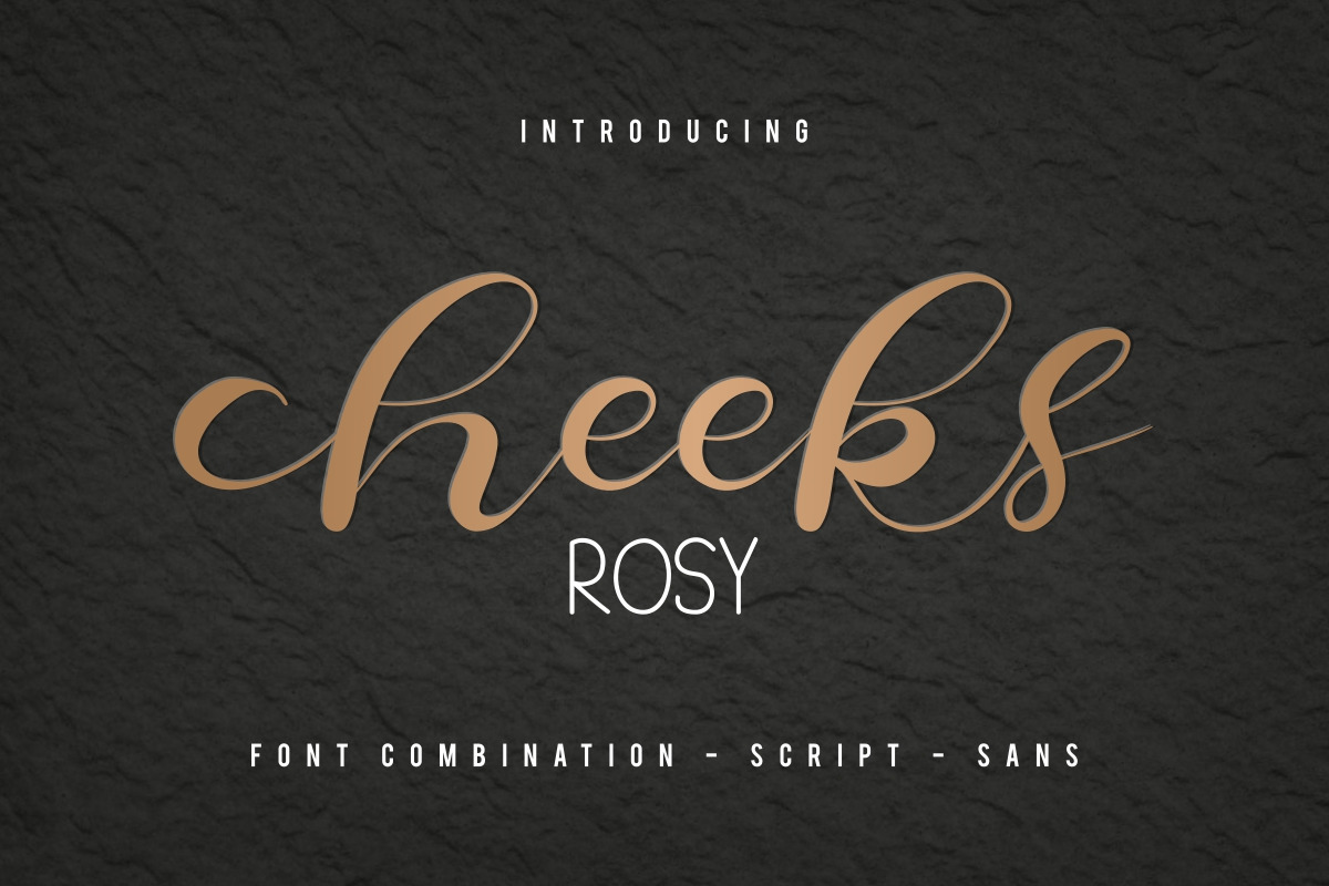 Cheeks Rosy Font Duo Cheeks Rosy Font Duo