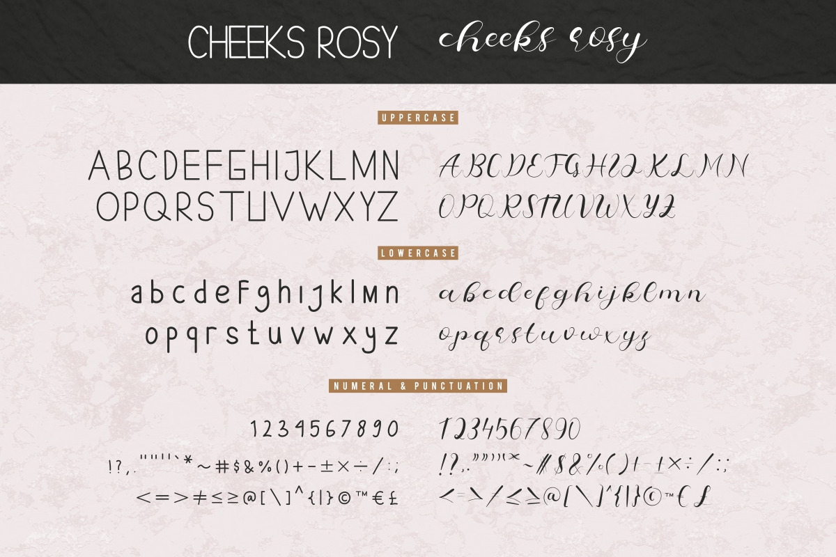 Cheeks Rosy Font Duo