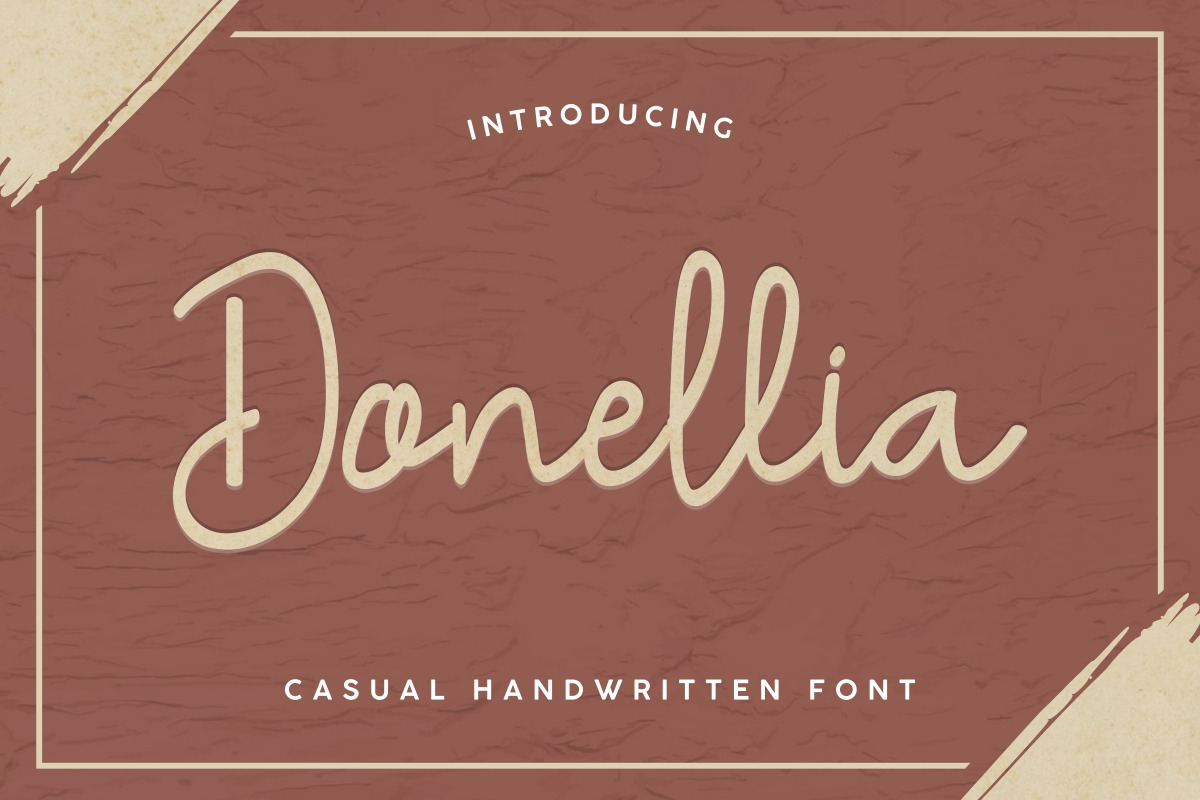 Donellia Handwriting Font Donellia Handwriting Font