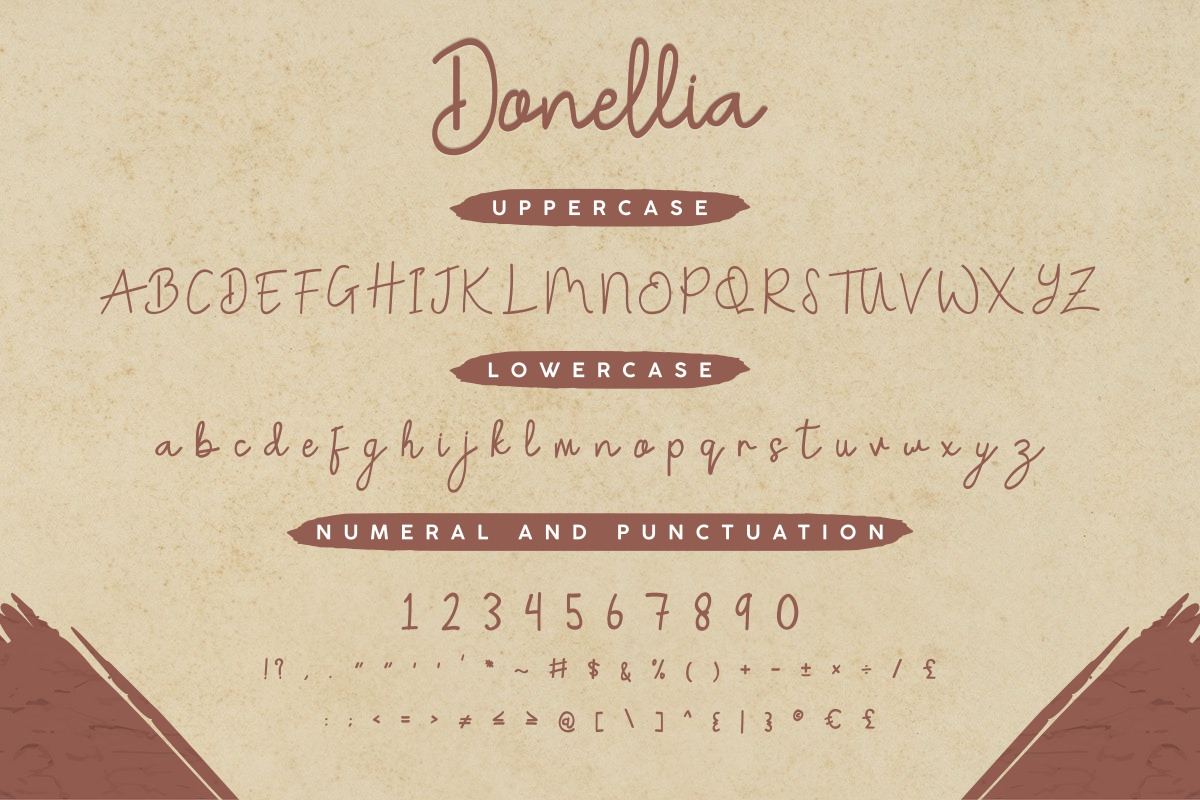 Donellia Handwriting Font Donellia Handwriting Font