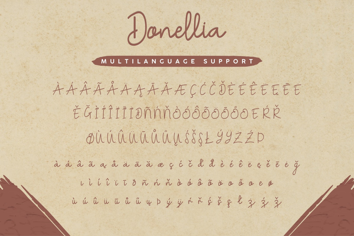 Donellia Handwriting Font Donellia Handwriting Font
