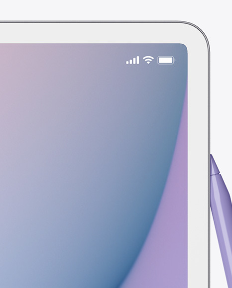 Clay Apple iPad Pro w/ Pen Mockup