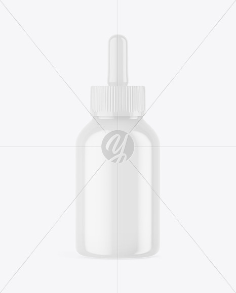 Glossy Plastic Dropper Bottle Mockup