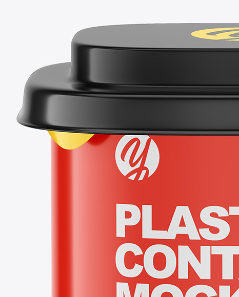 Glossy Plastic Container Mockup