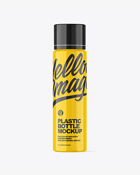 Glossy Plastic Bottle Mockup