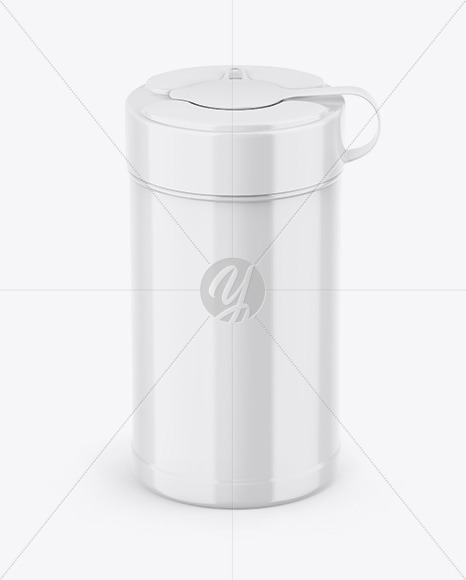 Glossy Wipes Jar Mockup