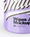 Glossy Wipes Jar Mockup