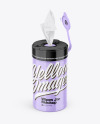 Glossy Wipes Jar Mockup