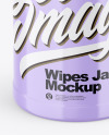 Glossy Wipes Jar Mockup