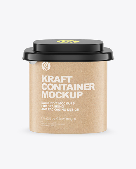 Kraft Paper Container Mockup