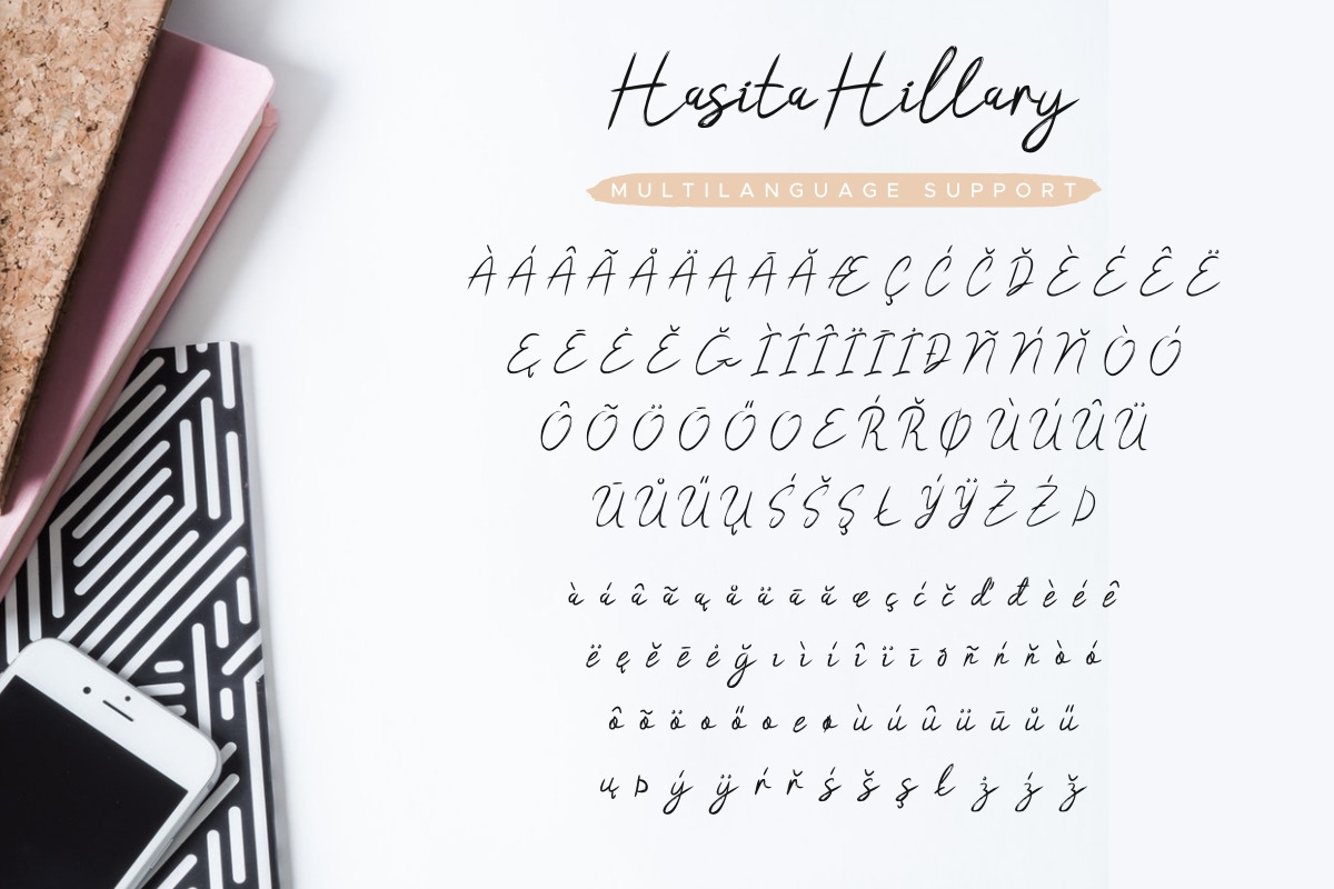 Hasita Hillary Brush Font Hasita Hillary Brush Font