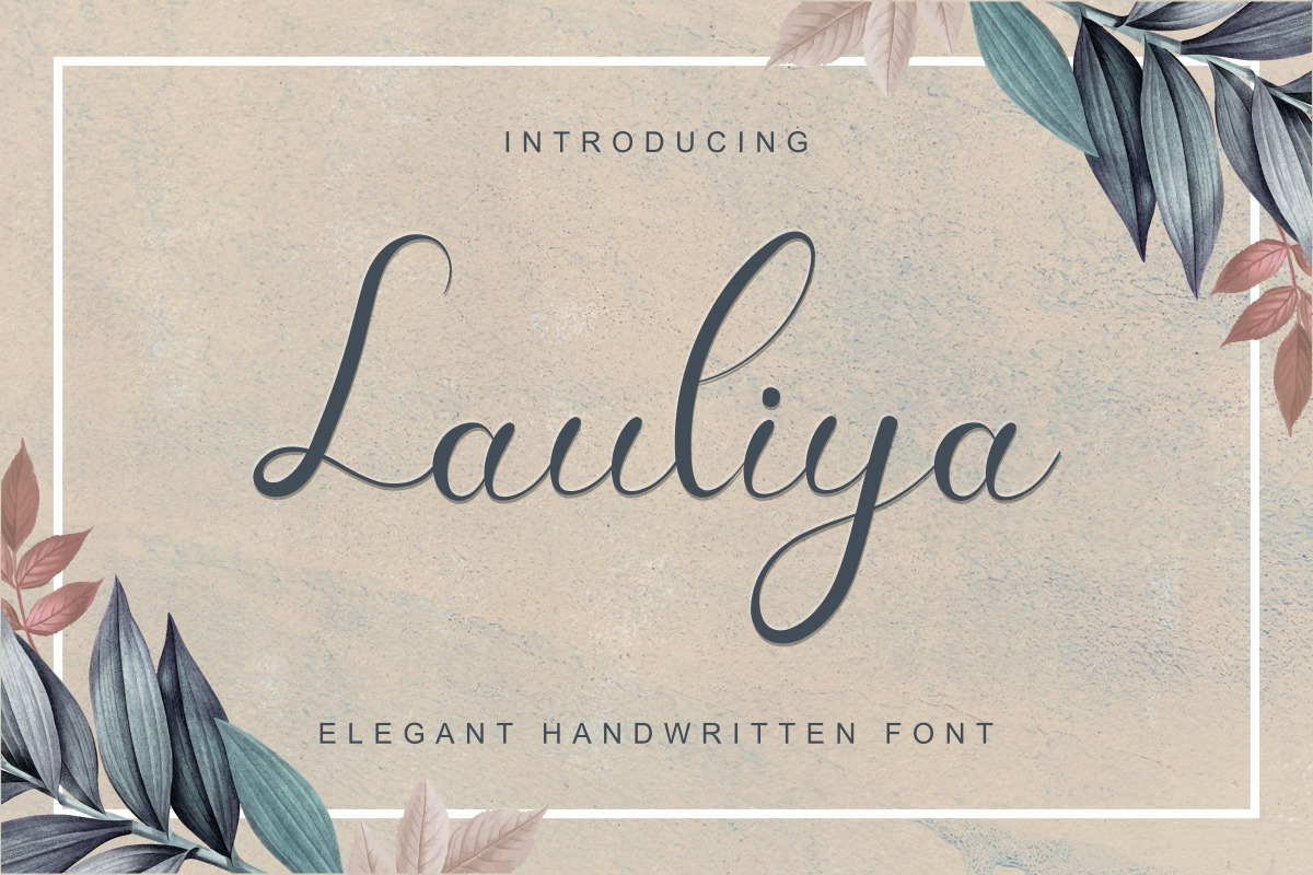 Lauliya Calligraphy Font Lauliya Calligraphy Font