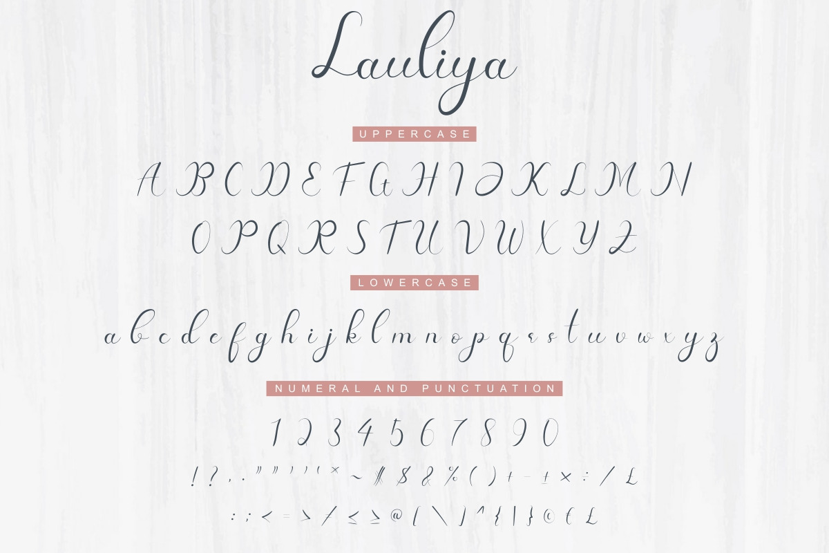 Lauliya Calligraphy Font Lauliya Calligraphy Font