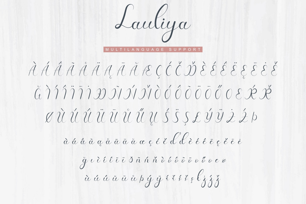 Lauliya Calligraphy Font Lauliya Calligraphy Font