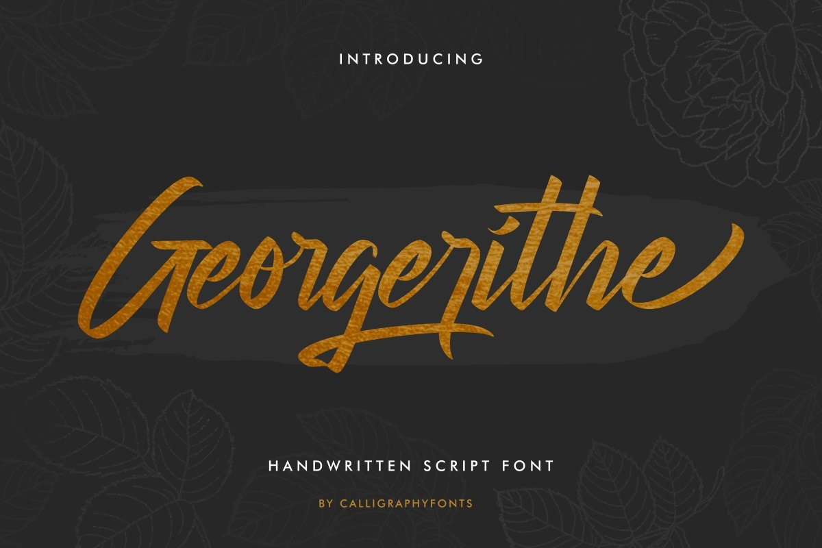 Georgerithe Calligraphic Font Georgerithe Calligraphic Font