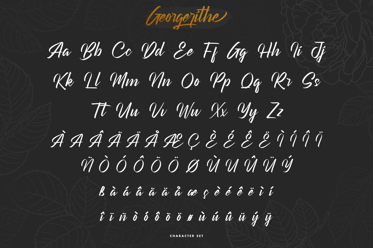 Georgerithe Calligraphic Font Georgerithe Calligraphic Font