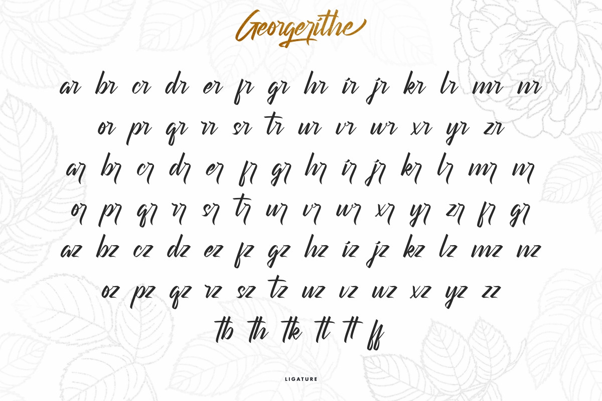 Georgerithe Calligraphic Font Georgerithe Calligraphic Font