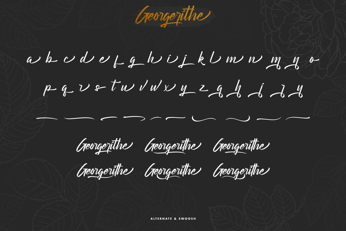 Georgerithe Calligraphic Font Georgerithe Calligraphic Font