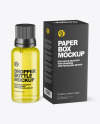 Glass Dropper Oil Bottle with Paper Box Mockup