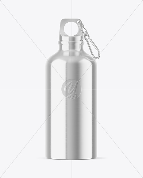 Brushed Metal Sport Bottle Mockup