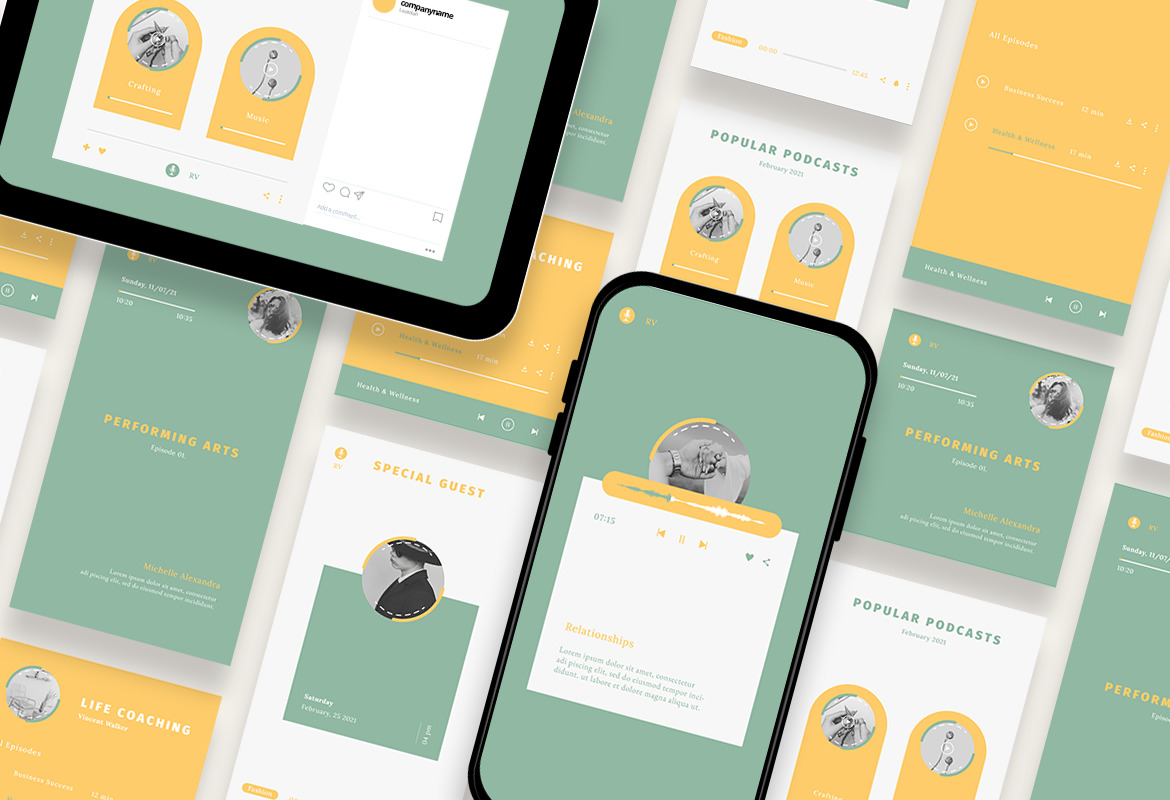 Soft Pastel Podcast Instagram Template Soft Pastel Podcast Instagram Template