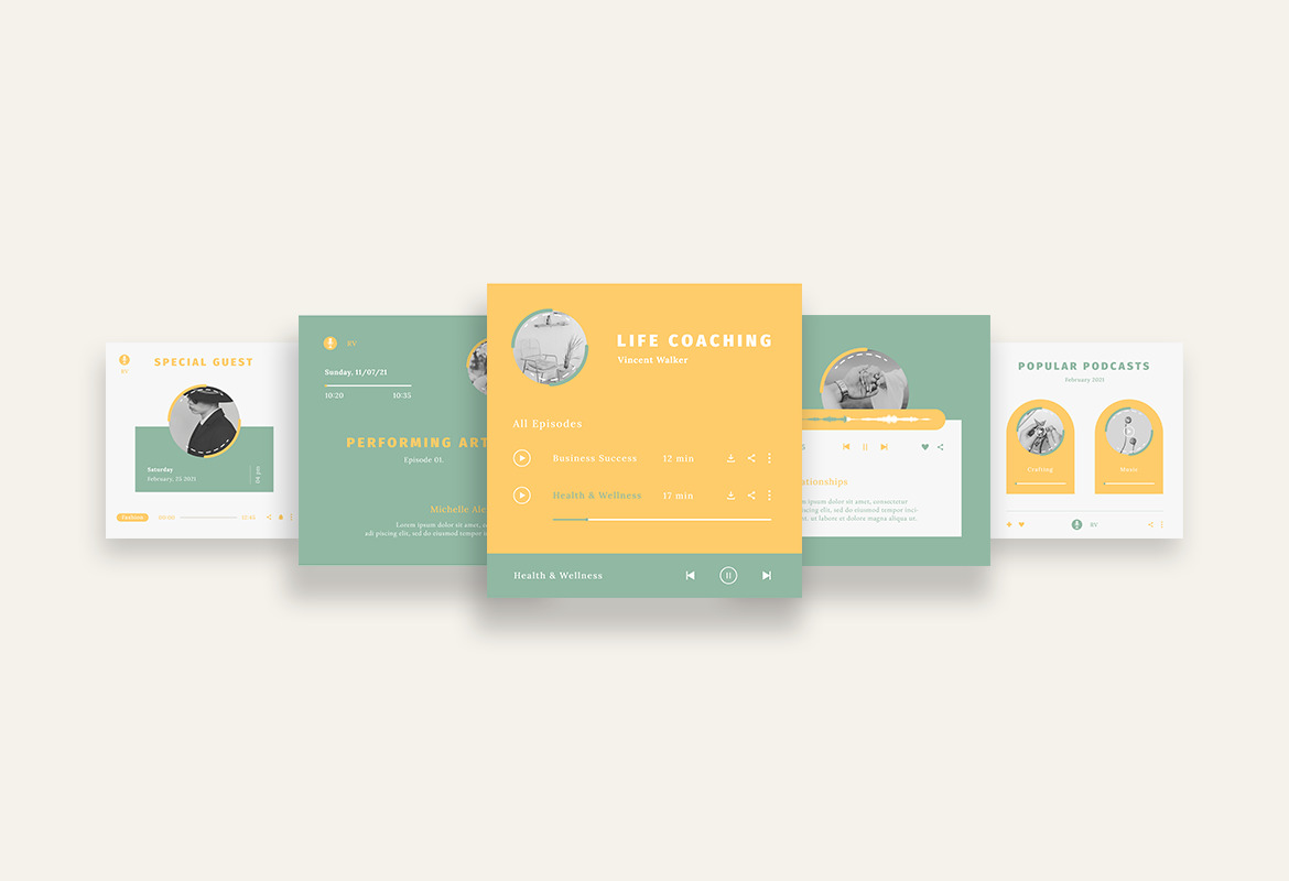 Soft Pastel Podcast Instagram Template