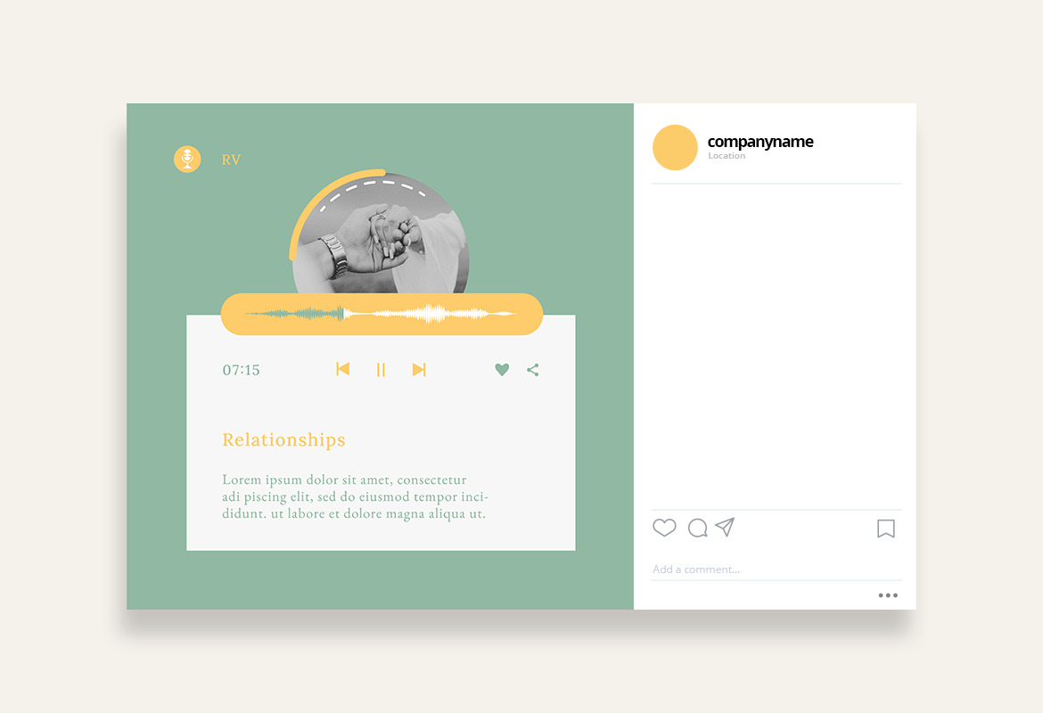 Soft Pastel Podcast Instagram Template