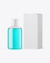 Color Liquid Cosmetic Bottle with Box Mockup