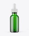 Green Glass Dropper Bottle Mockup