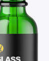 Green Glass Dropper Bottle Mockup