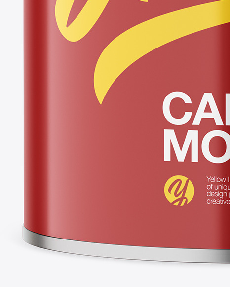 Tin Can with Glossy Finish Mockup