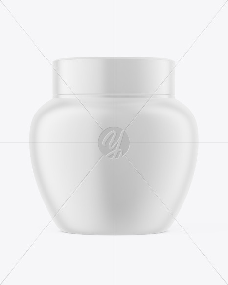 Matte Cosmetic Jar Mockup