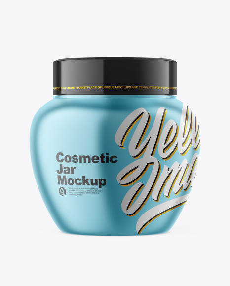 Metallic Cosmetic Jar Mockup