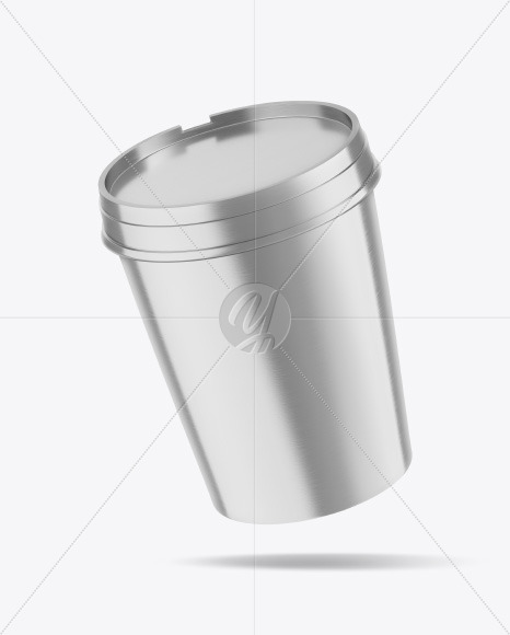 Metallic Ice Cream Cup Mockup