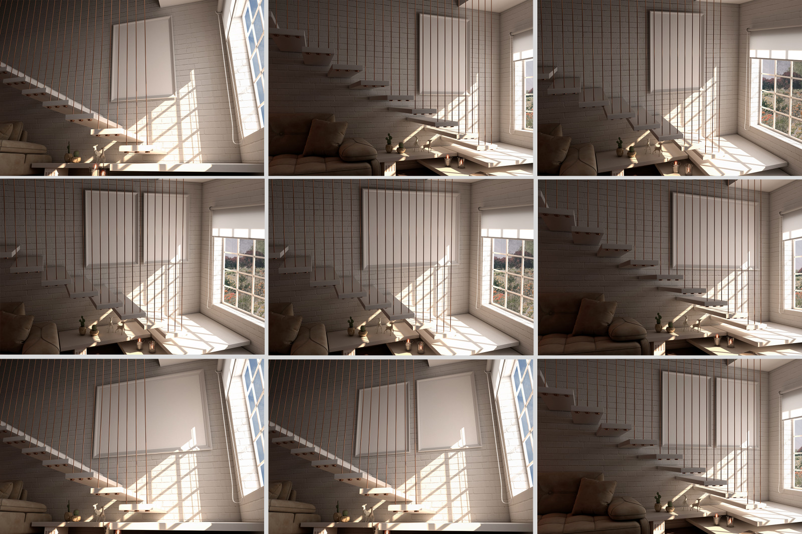 Indoor House Photorealistic MockUps Indoor House Photorealistic MockUps