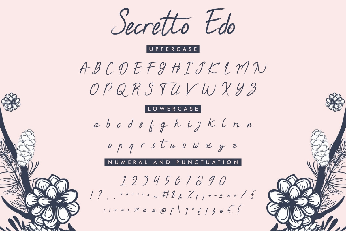 Secretto Edo Script Font Secretto Edo Script Font