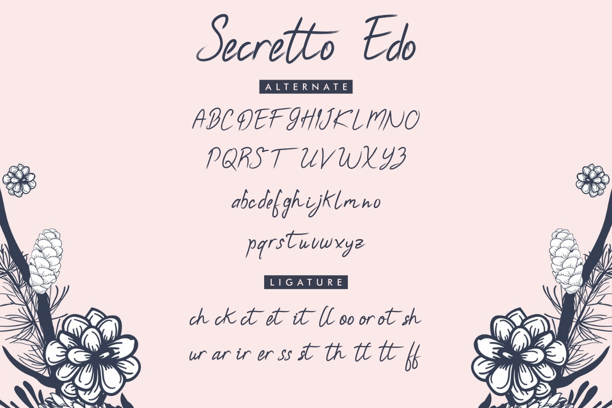 Secretto Edo Script Font Secretto Edo Script Font