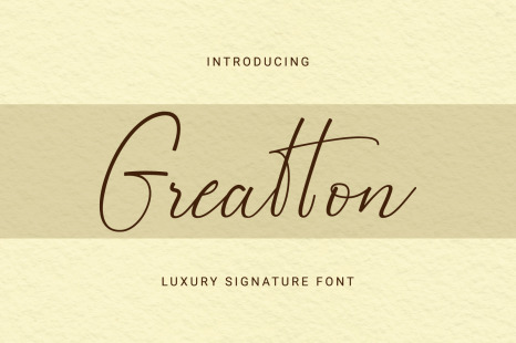 Greatton Luxury Signature Font - Summer scripts