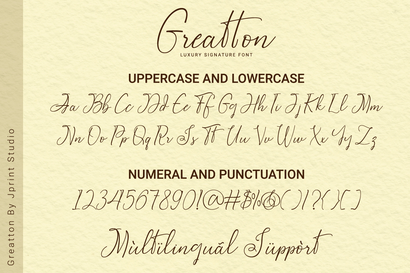 Greatton Luxury Signature Font